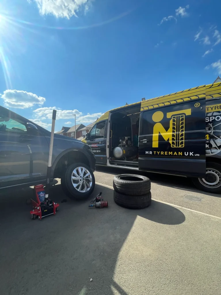 Emergency tyre replacement in Newport – Mr Tyreman mobile tyre fitting at a customer's house